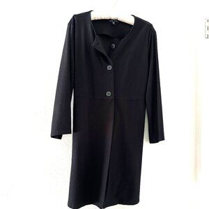 Eileen Fisher Women's Black Mid Length Jacket Size M